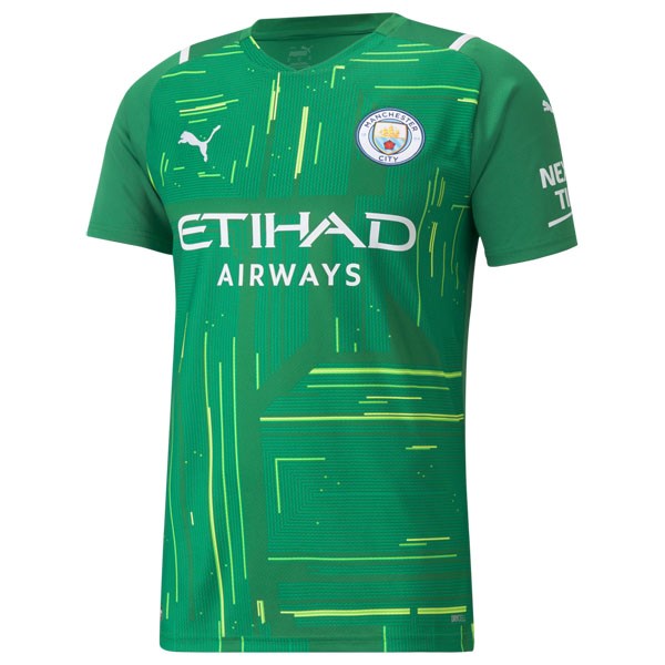 Thailand Trikot Manchester City Torwart 2021-2022 Grün Günstige Fußballtrikots